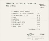Bruno Steffen & Heiner Althaus Quartet - City Of Glass (CD)