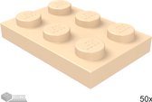 LEGO Plaat 2x3, 3021 Licht noga 50 stuks