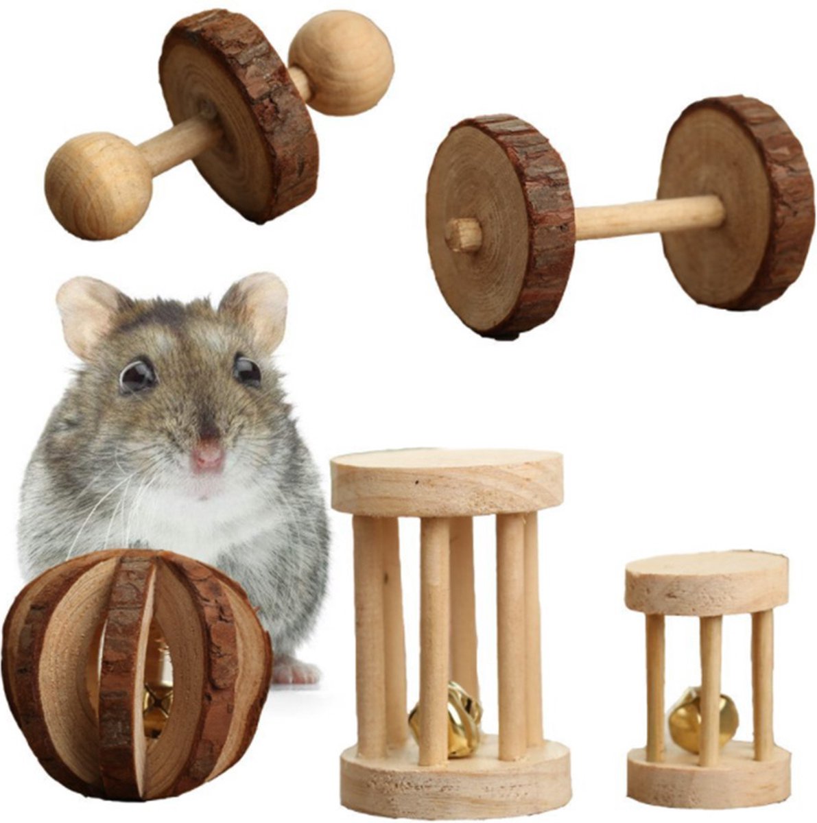 Knaagdieren Speelgoed Set - 10 stuks speeltjes - Voor Hamster, Konijn,  Cavia, Ratten,... | bol.com