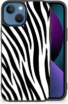Smartphone Hoesje Geschikt voor iPhone 13 Trendy Telefoonhoesjes met Zwarte rand Zebra