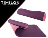 Timilon® Yoga mat - 181 x 61x 0,6cm - Inclusief draagkoord - Sportmat - Yoga mat anti slip - Yogamat - Eco - Paars/Roze