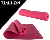 Timilon® Yoga mat - 181 x 61 x 0,6cm - Inclusief draagkoord - Sportmat - Yoga mat anti slip - Yogamat - Eco - Roze
