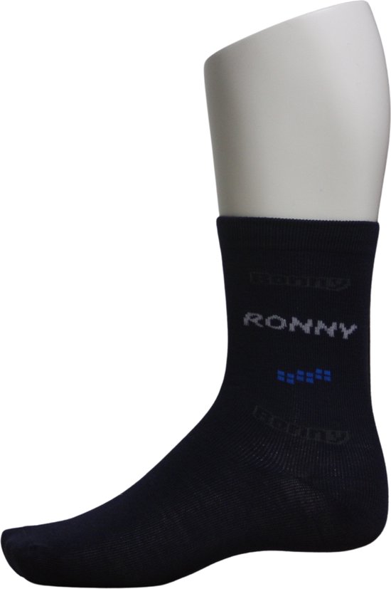 Chaussettes prénom - Ronny - Texte entrelacé dans la chaussette - Taille 38 - 43
