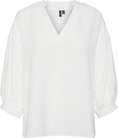 Vero Moda VMSKYE 3/4 TOP WVN GA BTQ Dames Top Cloud Dancer  - Maat  S