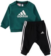 adidas Badge of Sport Trainingspak - Maat 74  - Unisex - groen - zwart - wit