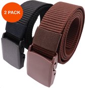 Safekeepers tactical belt - koppelriem -werkriem -militaire riem - tactische riem - canvas riem - Zwart en Bruin