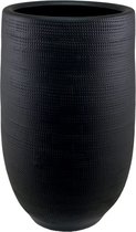 Tokio vaas zwart 60 cm hoog, diameter 28 cm