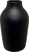 Tokio fles mat zwart 30 cm hoog, diameter 18 cm