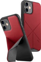 Uniq - iPhone 12 Mini, hoesje transforma, stand up coral, rood