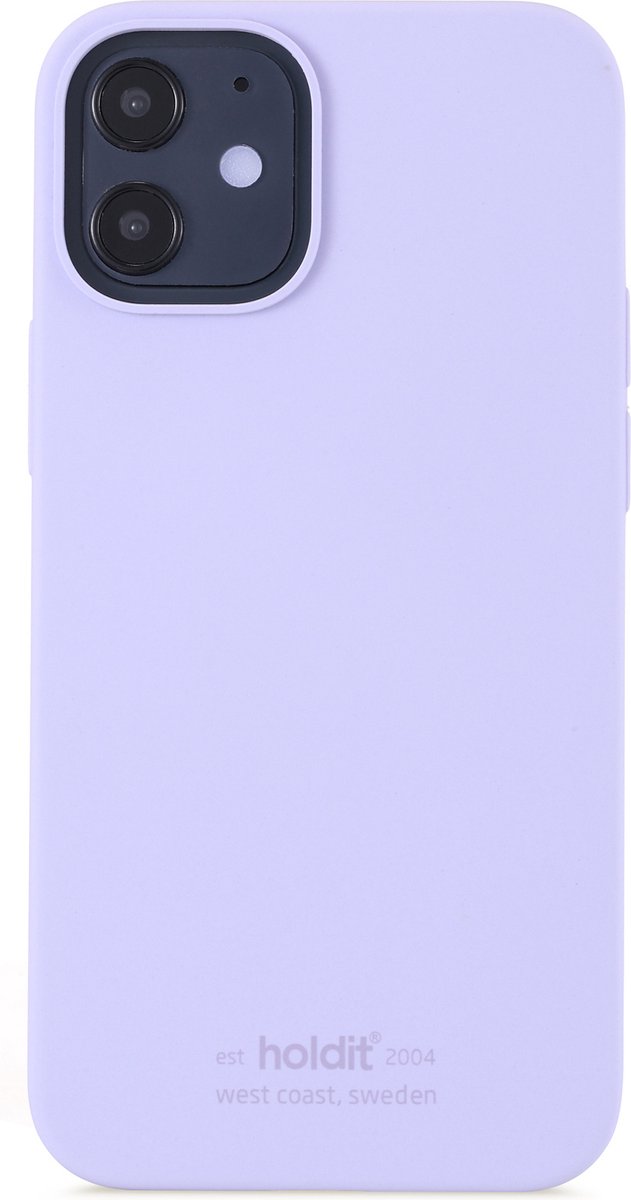 Holdit - iPhone 12 Mini, hoesje silicone, lavendel