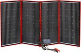Dokio® Zonnepaneel - Zonnepanelen compleet pakket - Solar Generator - Flexibele zonnepaneel - Draagbare Powerbank - 300W - Opvouwbaar - Zwart/Rood