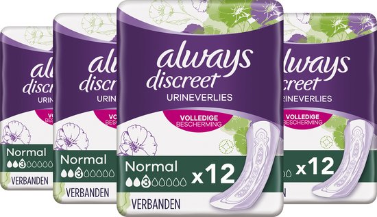 Always Discreet voor urineverlies en incontinentie Normal -  Voordeelverpakking 48... | bol.com