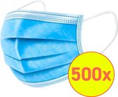500 Stuks blauwe mondmaskers - mondkapjes - Kwaliteit garantie