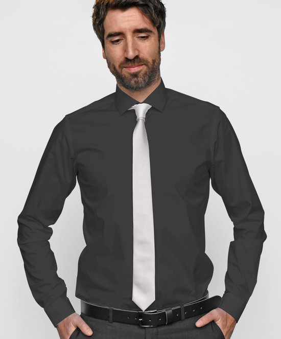 Voorschrift maximaal Mens We Love Ties - Stropdas wit smal - geweven polyester Microfill | bol.com