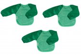 Silly Billyz Slabbertje Fleece Longsleeve Groot Bibs Groen 3 Stuks