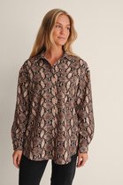 NA-KD snake shirt Dames Shirts & Blouses - Maat EU 40