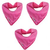 Silly Billyz Slabbertje Fleece Bandana Bibs Fuchsia 3 Stuks