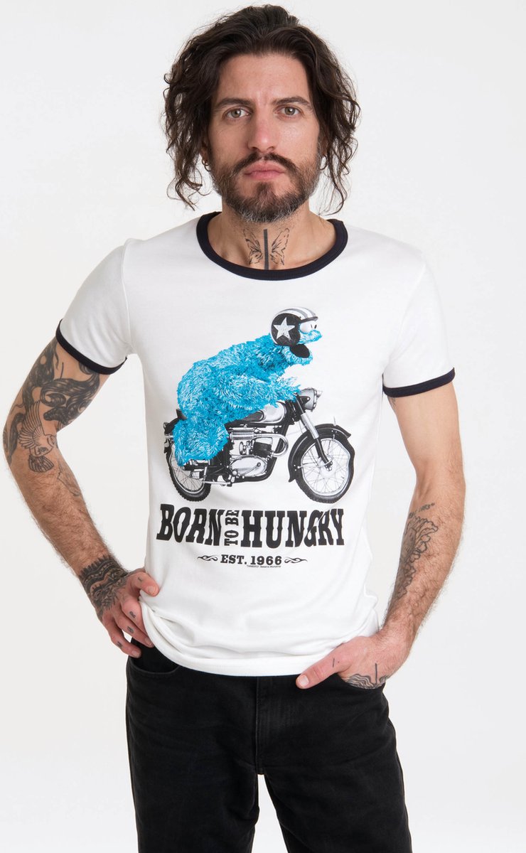 Logoshirt T-Shirts Sesamstraße – Krümelmonster Motorrad
