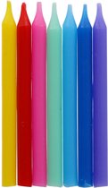 Folat - Kaarsen Color Pop Meerkleurig 6 cm - 24 stuks
