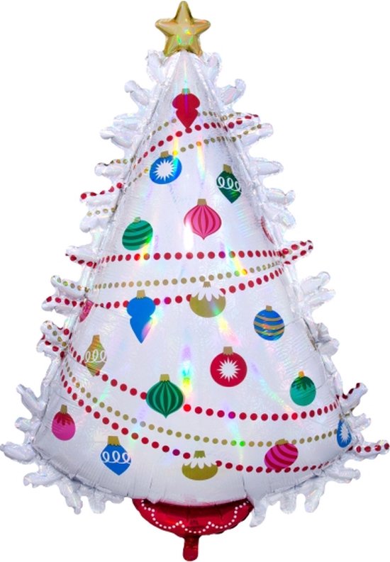 Folieballon Supershape Kerstboom Iridescent