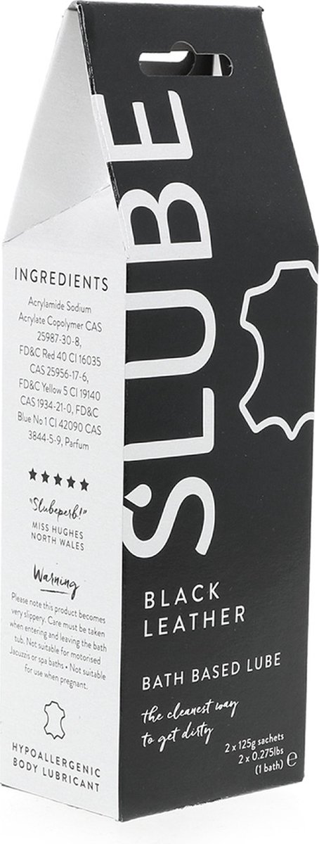 Goedkoopste Slube Blackleather - 3 in 1 Massagegel, Badolie en Glijmiddel - 2 x 125 gr black