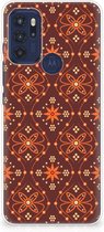 Smartphone hoesje Motorola Moto G60s Leuk Case Batik Brown