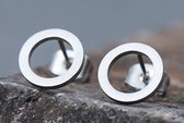 Musthaves-Oorbellen rond- Oorstekers-10 mm-Roestvrij staal-zilverkleurig