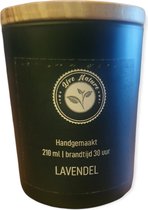 Lavendel Kaars Live Nature 210 ML brandtijd 30 uur zwart