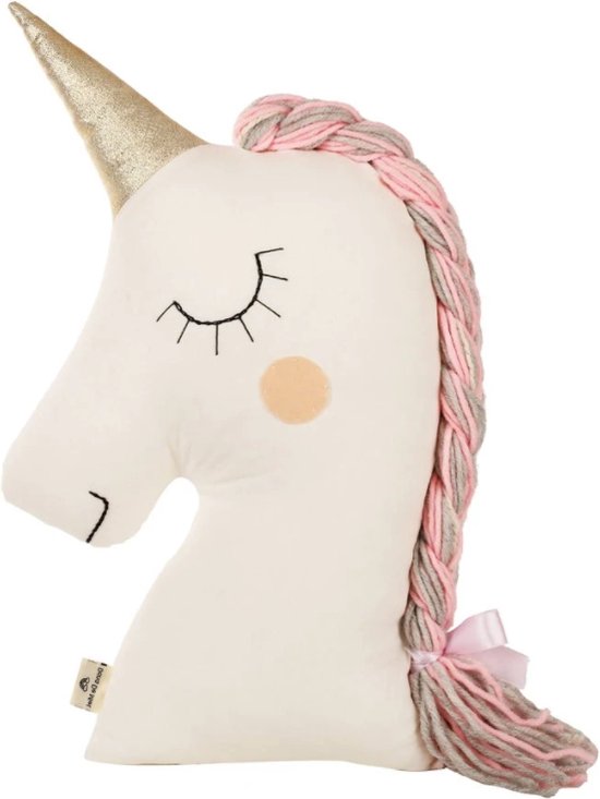 Hoeveelheid geld Impasse getrouwd Unicorn Kussen Wit - sierkussen - kinderkamer | bol.com