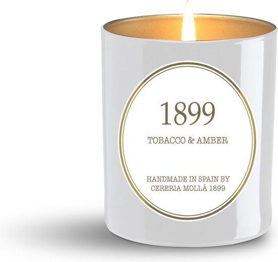 Cereria Mollà 1899 - Bougie Parfumée Gold Edition - Tabac & Ambre - 230  grammes - 50... | bol