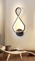 LED Wandlamp - Muurlamp - Voor Binnen - Zwart - 43x22x11cm