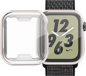 Mobigear Royal Hardcase Hoesje voor Apple Watch Series 5 (44 mm) - Transparant / Zilver