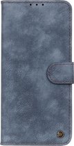 Alcatel 1S 2021 Hoesje - Mobigear - Wallet Serie - Kunstlederen Bookcase - Blauw - Hoesje Geschikt Voor Alcatel 1S 2021