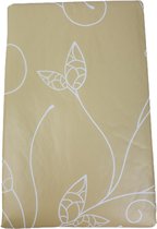 Tafelkleed effe bloem RIENNA - Goud / Wit - Vinyl - 200 x 140 cm - Kleed
