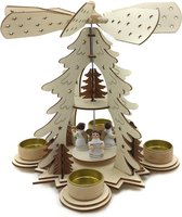 Seasony Handgemaakte Houten Kerstboom - Houten Kerstboom Voor Binnen - Alternatieve Kerstboom - Houten Kerstboom Decoratie