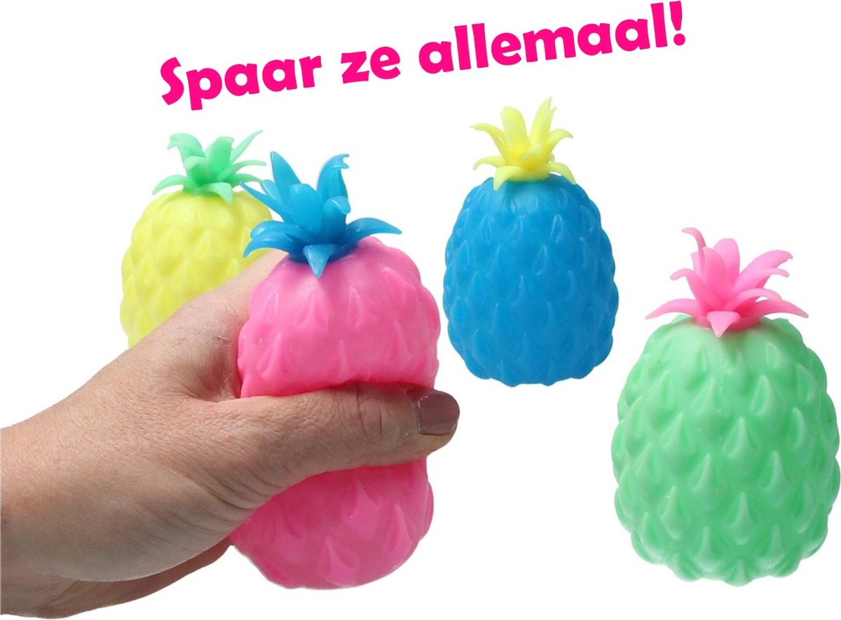 Balle anti- stress ananas pour la main - Avec Orbeez' eau Orbeez - 11 x 7 cm - Jaune - | bol.com
