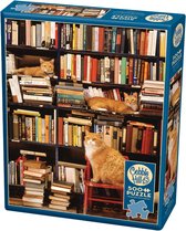 Cobble Hill legpuzzel 500 stukjes Bookstore cats
