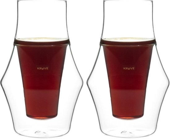 Foto: Kruve eq serie inspire 150 ml set van 2 stuks dubbelwandige koffie glazen handgeblazen vaatwasmachine veilig mooie verpakking koffie of thee glazen 150ml