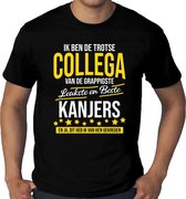 Grote maten Trotse collega van de leukste en beste kanjers cadeau t-shirt zwart voor heren - kado voor een collega / medewerker XXXL