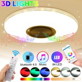 ECSEE LED Plafonnieres - Plafondlamp - Muziek  Lampen - RGBW Dimbaar Intelligente - APP Controle - Ø40cm 3000-6500K - met Bluetooth Afstandsbediening - voor badkamer, slaapkamer, b