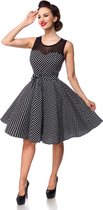 Belsira Swing jurk -L- 50301 Zwart/Wit