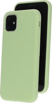 Mobiparts Siliconen Cover Case Apple iPhone 11 Pistache Groen hoesje