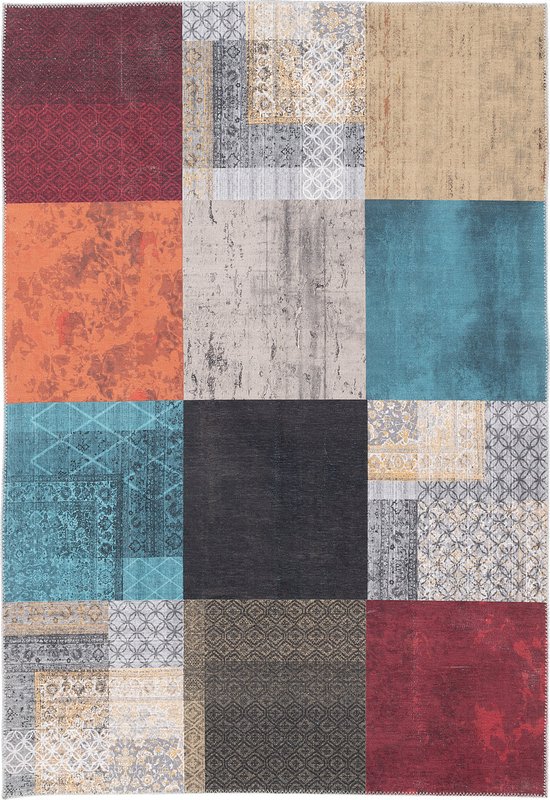 Pergamon Finesse - Vintage Designtapijt - Patchwork