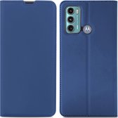 iMoshion Slim Folio Book Case Motorola Moto G60 hoesje - Donkerblauw