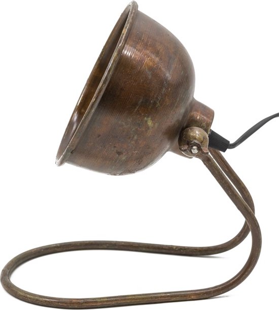 Bureaulamp - Tafellamp - Bureaulampje - Lamp - Industrieel - Brons - 22 cm breed