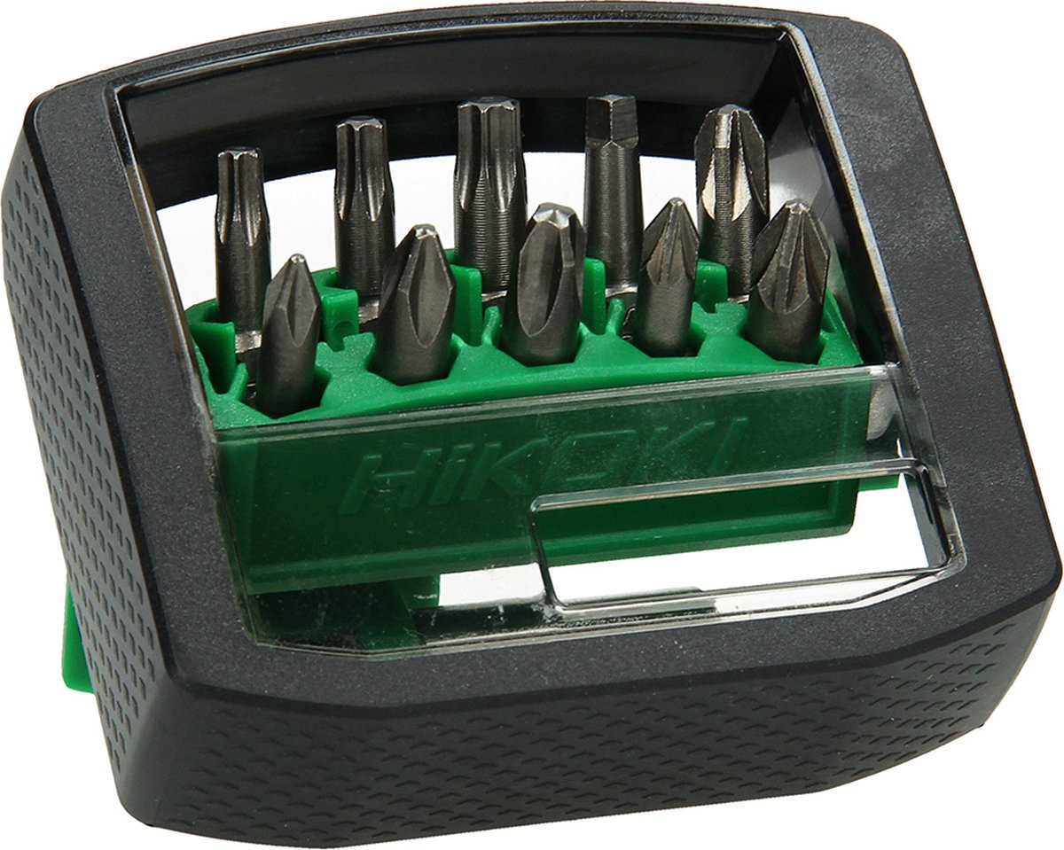 HIKOKI Bitset 11‑delig 1/4" — PH1 PH2 PH3 PZ1 PZ2 PZ3 Torx T15 T20 T25 T30 - bitset 11 delig 1/4, HIKOKI accessoires