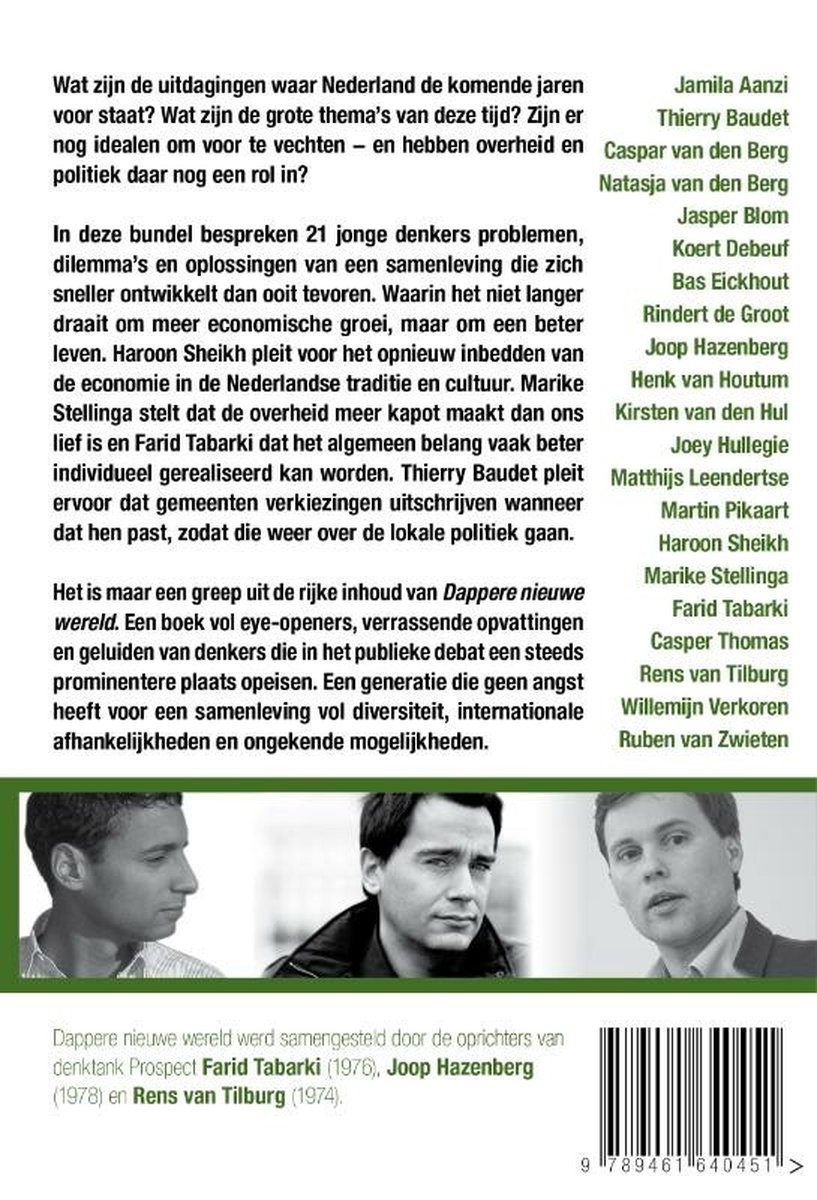 Dappere nieuwe wereld - back cover