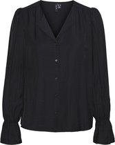 Vero Moda VMYANNI L/S V-NECK TOP FD21 Dames Black - maat XS