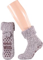 Wollen sokken dames | Huisokken dames | Fashion Paars | Maat 35/38 | Huissok met anti slip | Fluffy sokken | Slofsokken | Huissokken | Anti slip sokken | Warme sokken | Winter sokk