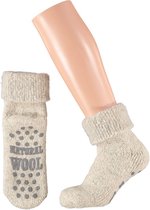 Wollen sokken dames | Huisokken dames | Grijs | Maat 39/42 | Huissok met anti slip | Fluffy sokken | Slofsokken | Huissokken | Anti slip sokken | Warme sokken | Winter sokken | Apo